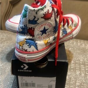 Converse Red and Blue Chuck Taylor Sneakers